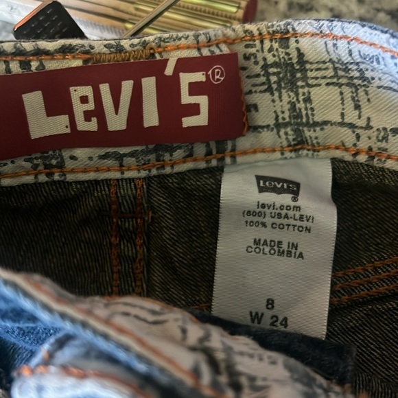 Levi's Blue Denim Shorts Size 8 - Picture 3 of 3